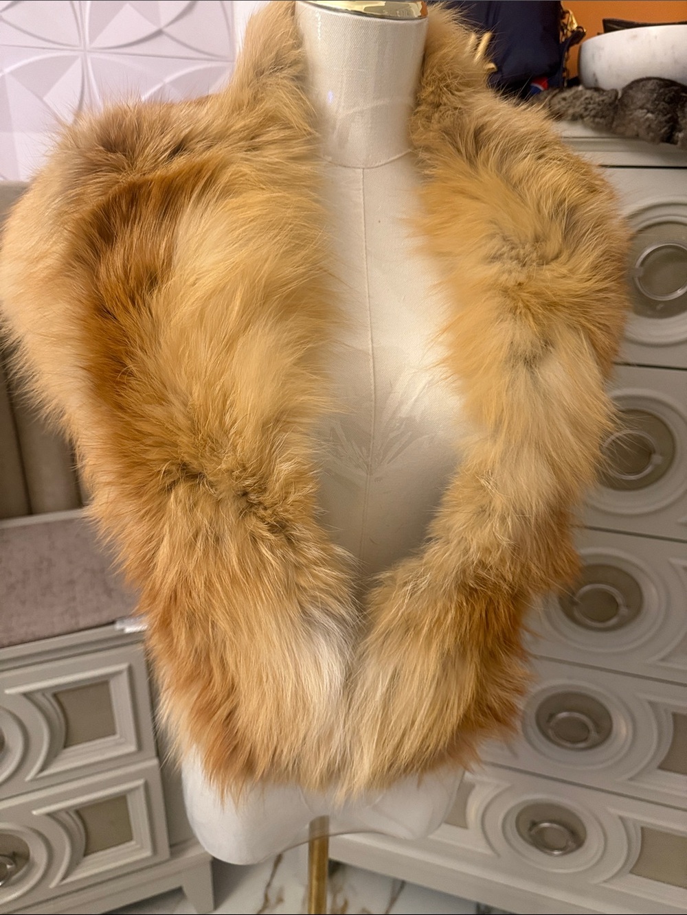 Red Fox fur shawl